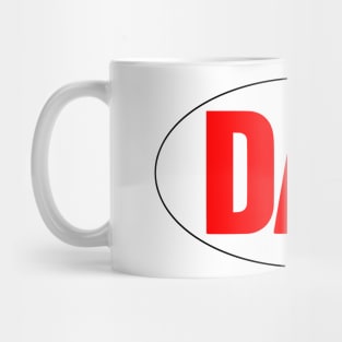 DAF - Red On White. Mug